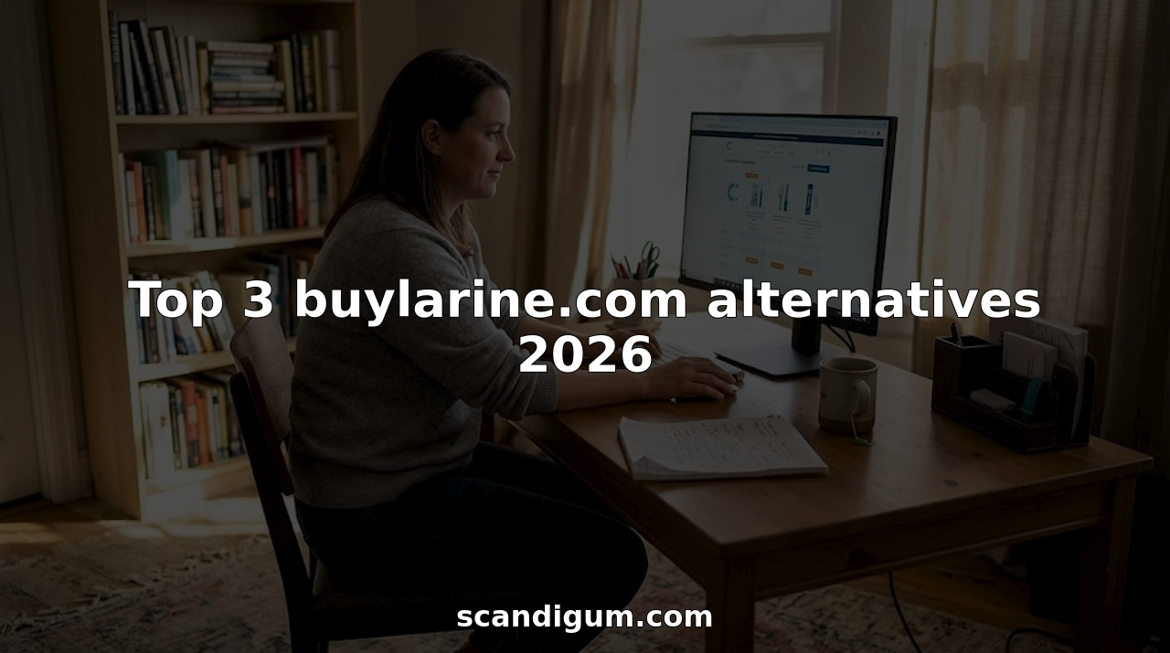 Woman researching oral care alternatives at home